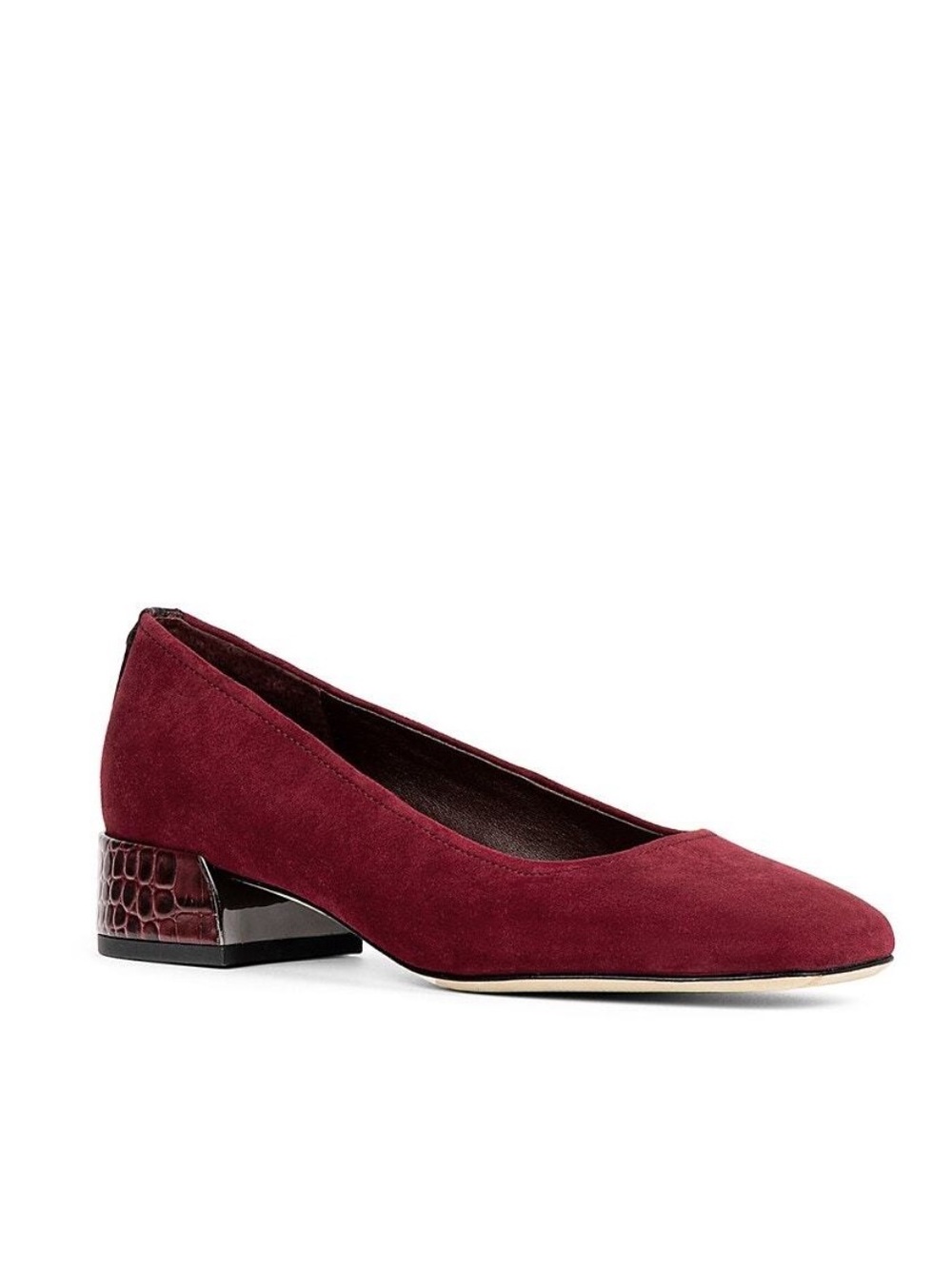 Donald Pliner Dreww Suede Croc Pump Bordeaux Red 9.5